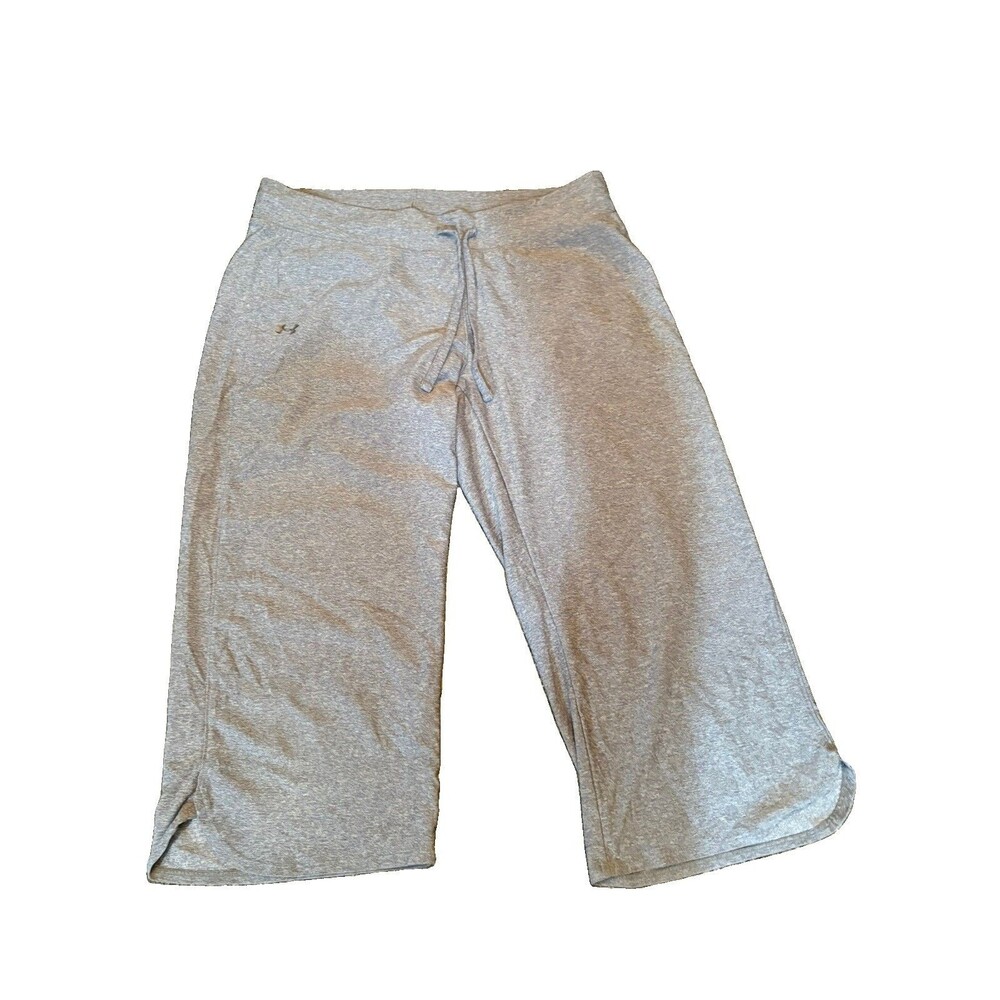 Under Armour Blue Cropped Wide-Leg Sweatpants Capris Size M Gym Athletic